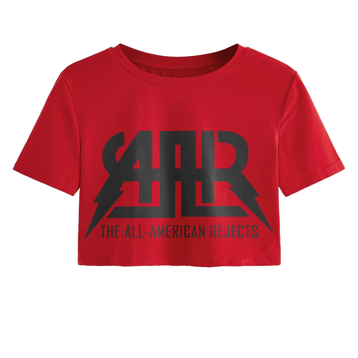 Red Logo Crop Tee